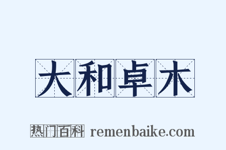 大和卓木是什么意思的图片